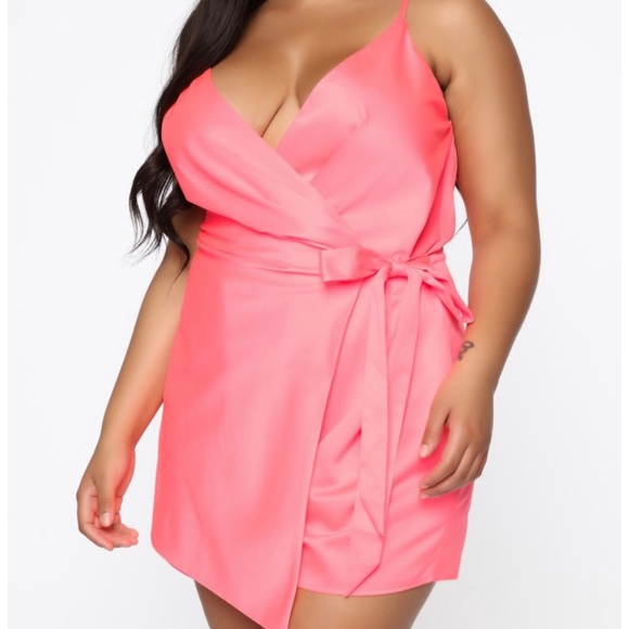 Romper with tie ( pink ) - Picture 3 of 5